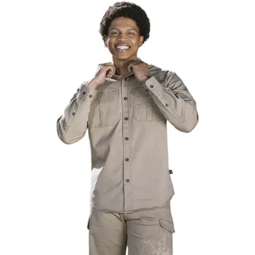 Heritage Double Pocket Shacket Model